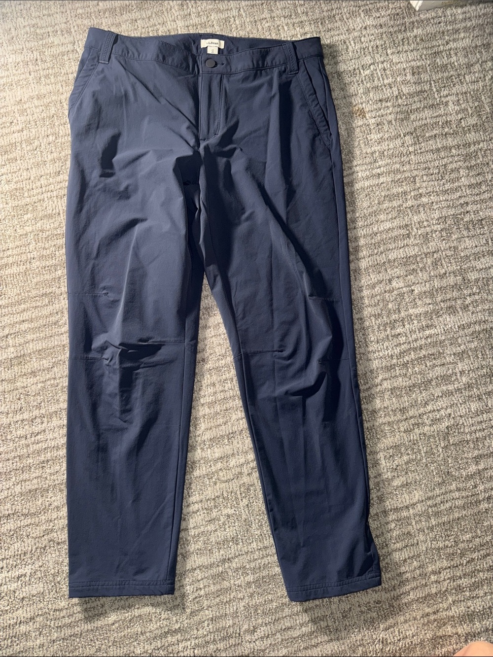 L.L. Bean grey Trail Pants 12 womens outdoor hiking camping drawstring ankle